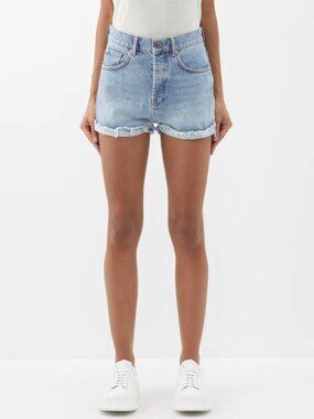 Raey's blue denim Clip shorts are made from GOTS-certified organic cotton and d